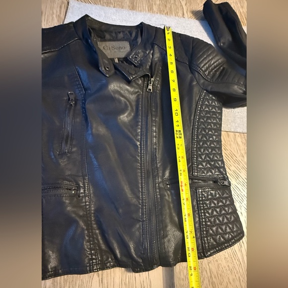Ci Sono Designer Vegan Leather Jacket size medium - Picture 10 of 10